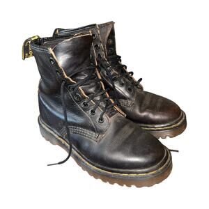 Y2K Made in England Dr. Martens  Black Leather Boots Size 6